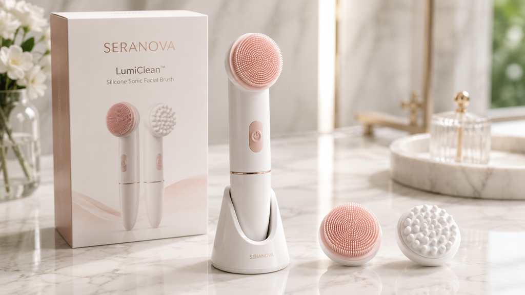 Seranova LumiClean™ Silicone Sonic Facial Brush — SK1014