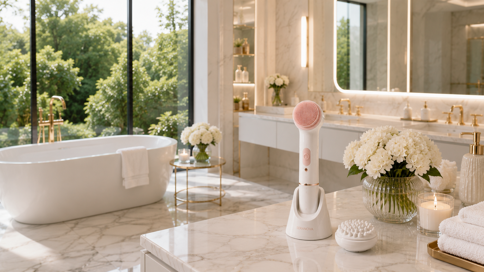 Seranova LumiClean™ Silicone Sonic Facial Brush — SK1014